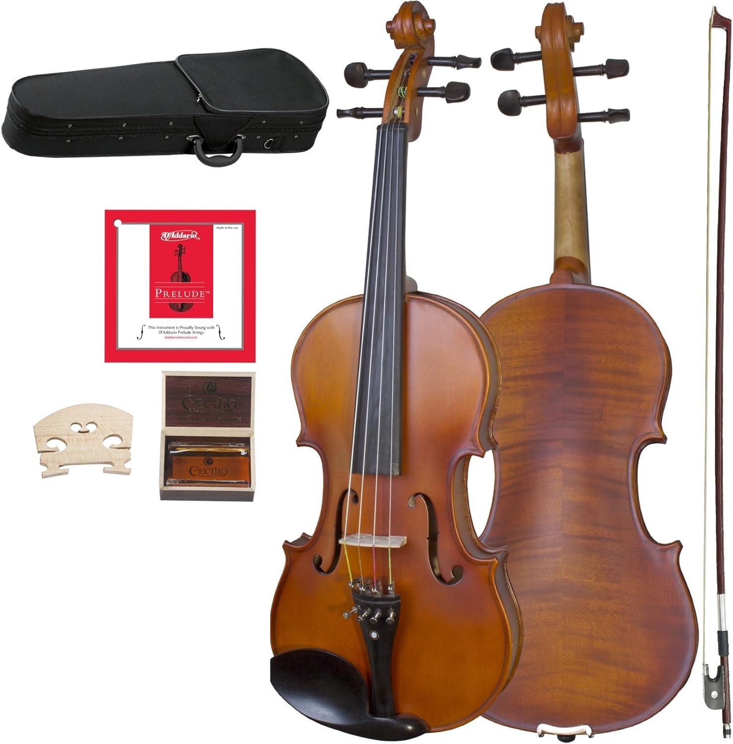 Cecilio 14 Inch Viola - Solid Wood, Ebony Fittings, Good Condition