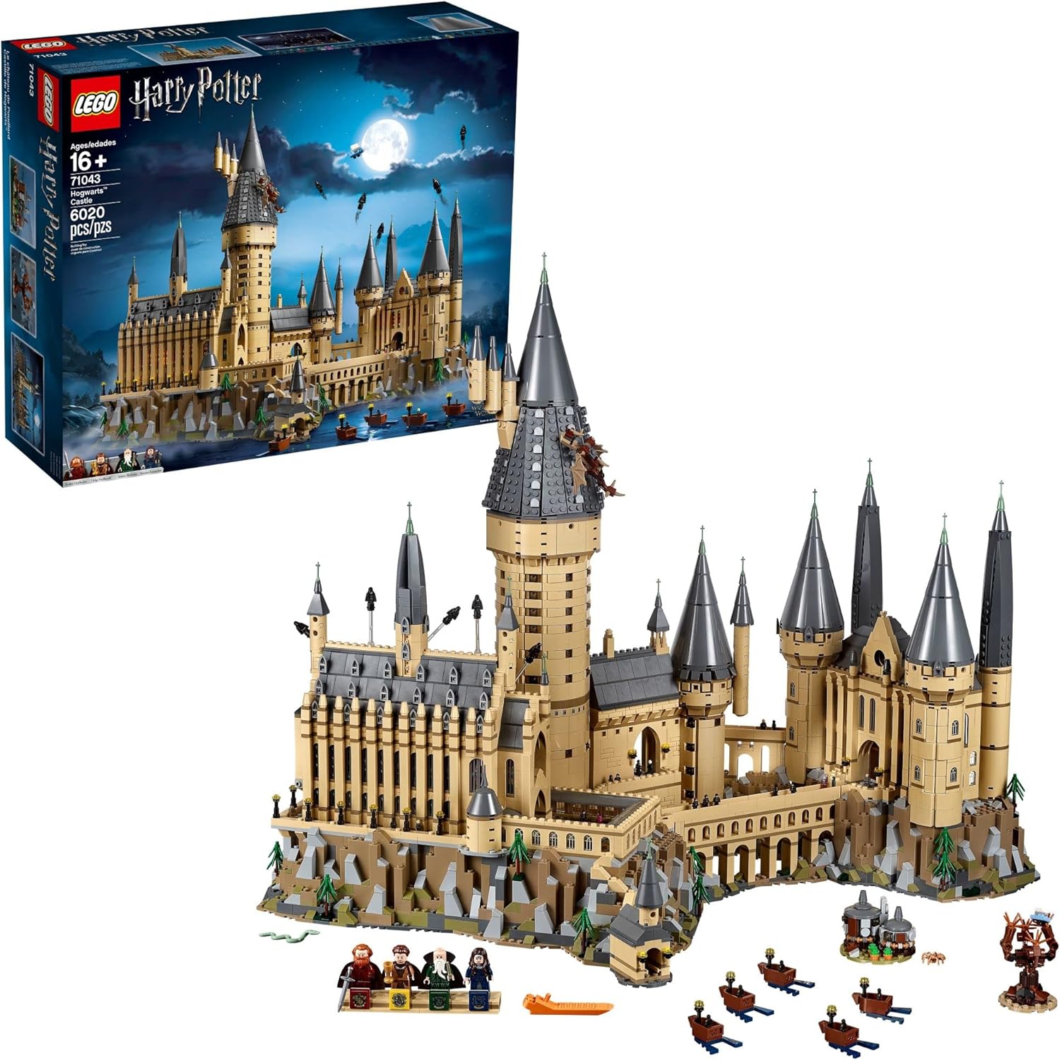 LEGO Harry Potter Hogwarts Castle 71043 Set + Lights + Minifigs